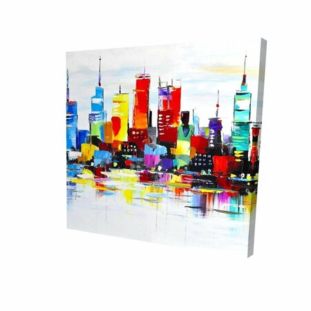 FONDO 12 x 12 in. Abstract & Colorful City-Print on Canvas FO2788592